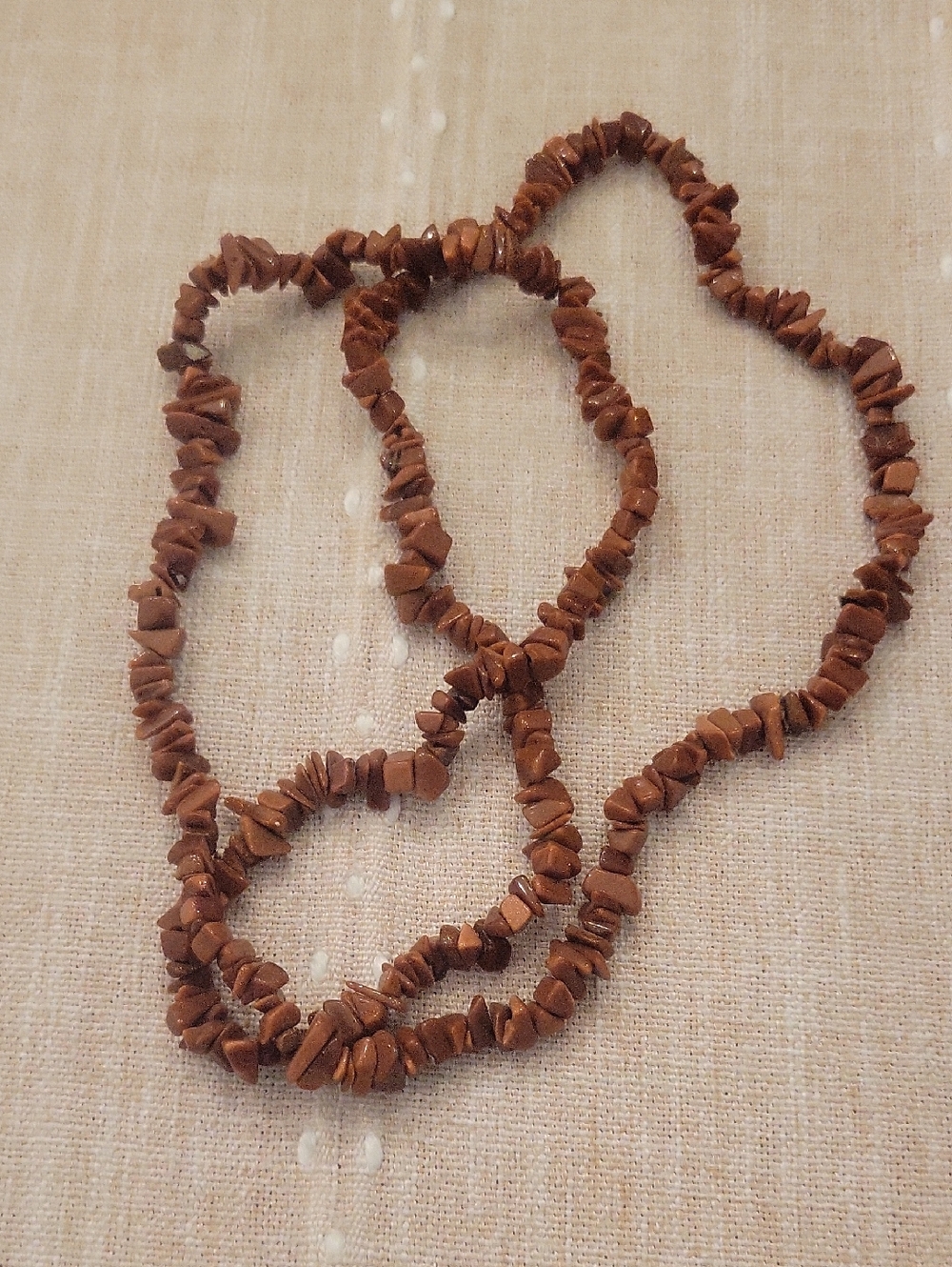 Goldstone Chip Bead Necklace